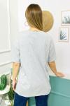 155256 Oversize Baskisiz Duz Tshirt